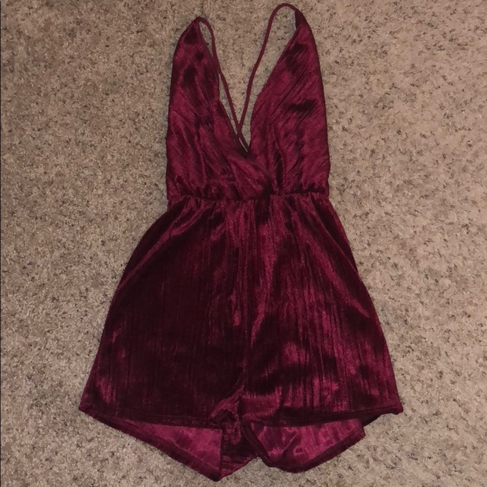 NWT velvet romper